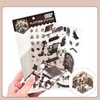 4Pcs 3D Fun Mini House Sticker Scenes with Tweezers Make