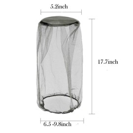 Mosquito Mesh Head Net Suitable for Outdoor Fishing, Hiking, Beekeeping and Gardening (4 Pack)