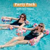 Sloosh Sloosh Pool Floats Chairs Adult, 2 Packs Inflatable Pool Lounge Chairs,Blow up Hammock Pool Noodles Floats for Adults,Flower Pattern Floating Water Chair for Pool Lake River(Tropical Flowers)
