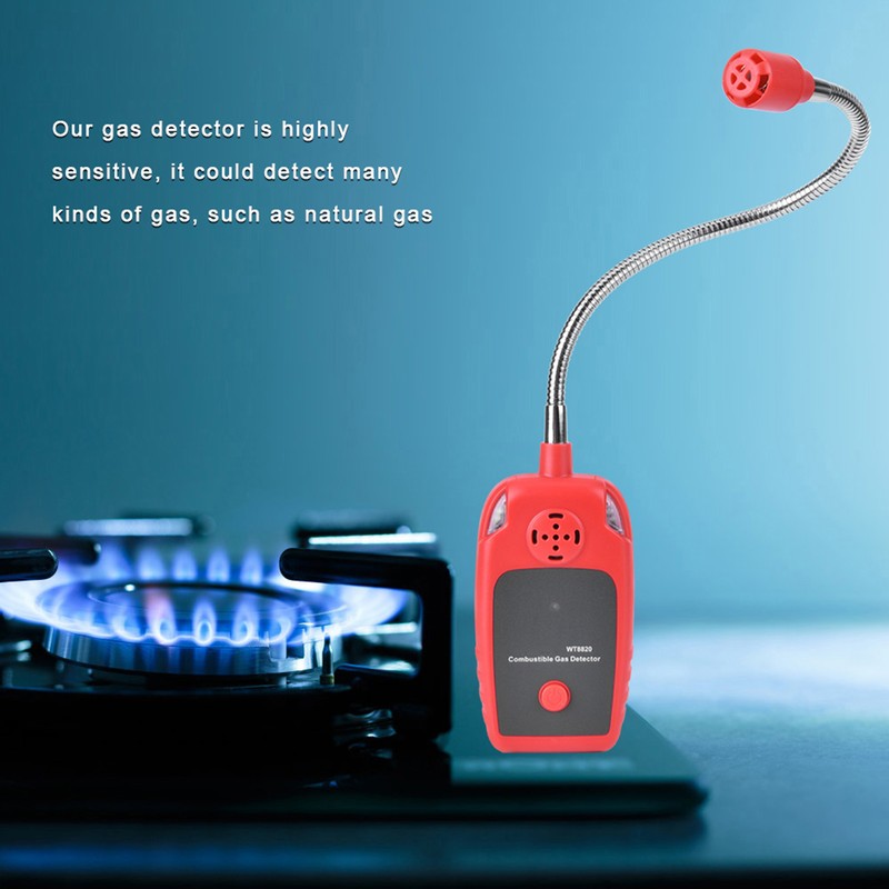 WT8820 Portable Combustible Gas Detector Leakage Natural Gas Sensor Alarm