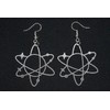 Miniblings Atom Earrings Planets School Chemistry Physics Stainless Steel Silver