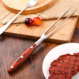 UPKOCH BBQ Fork Stainless Steel Meat Fork Cook Forks Two Prong Fork Carving Fork Cooking Tool Utensil Set for Pork Turkey Chicken Beef