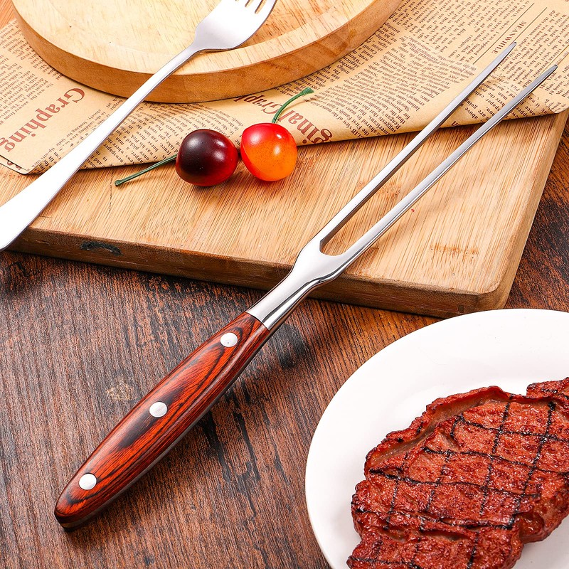 UPKOCH BBQ Fork Stainless Steel Meat Fork Cook Forks Two