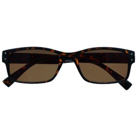 OPULIZE Mens Large Brown Tortoiseshell Reading Sunglasses UV400 Designer Style Spring Hinges S11-2 +2.00