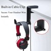 LZZEM Under Desk Headphone Stand Holder 360° Adjustable Rotating Arm