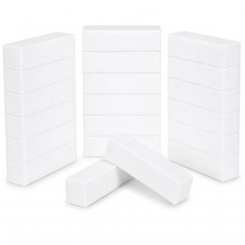 ForPro Super White Buffing Block, 240 Grit, Four-Sided Manicure & Pedicure Nail Buffer, 3.75” L x 1” W x 1” H, 20 Count