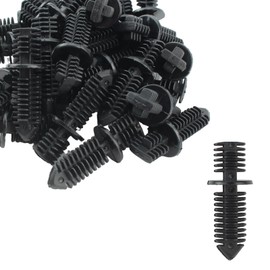 Topkidame 30pcs Double End Xmas Tree Retainer Clip Fastener 11/32" Stem Diameter Black Nylon