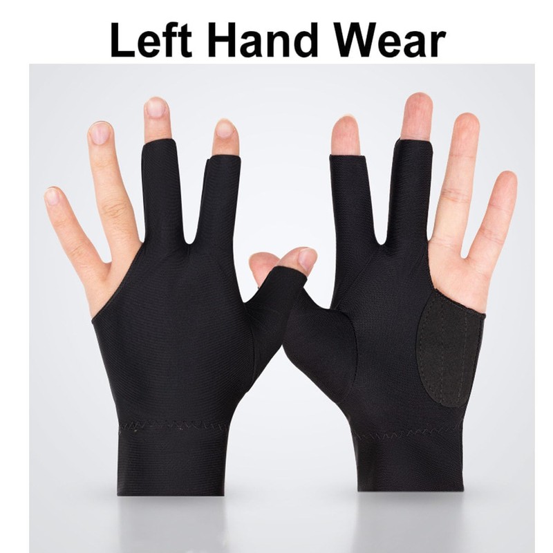 4 Pcs Billiards Gloves,Three Finger Gloves Snooker Gloves,Left Hand Pool