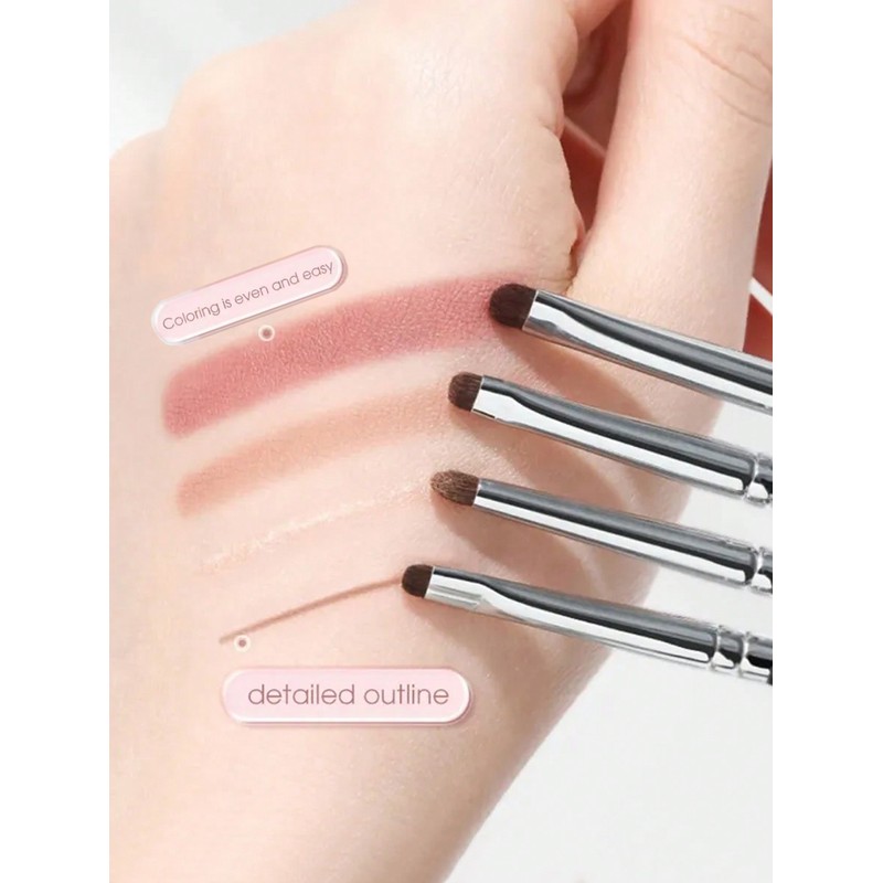4-Piece Precision Eye Makeup Brush Set for Detailed Looks –