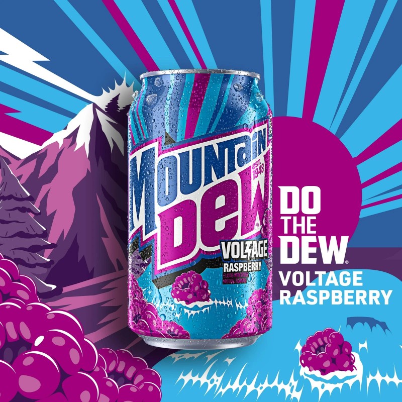 Mountain Dew Voltage Raspberry-12 OZ X 24 ONEDAY SHIPP!!!