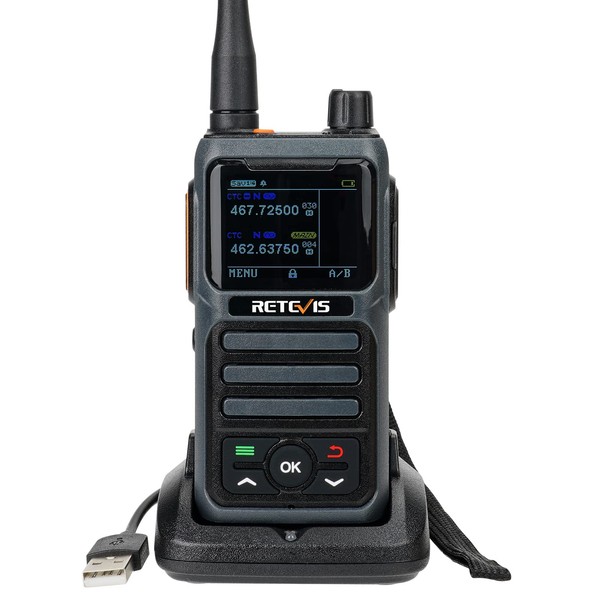 Retevis RB17P GMRS Radio,Long Range Two Way Radio Rechargeable,2200mAh SOS