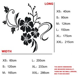 Wall Stickers 3D Flower Pattern - Family Wall Decals Living Room Wall Decor Sticker for Walls Decor Living Room Home Decorations Room Decor for Office Sofa Bedroom Decals (Deep Blue XL:175cm * 233cm)