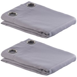 Carlo Milano Thermal curtain: set of 2 blackout curtains, width 4 cm eyelets, 145 x 245 cm, grey (blackout curtain, blackout curtain, projector screen)