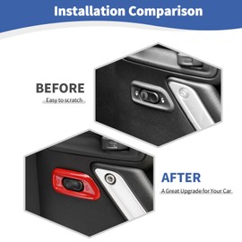 RT-TCZ for Jeep JK Door Lock Switch Cover Trim Bezel Red for Jeep Wrangler JK JKU 2011-2017 Red Interior Accessories 2pcs