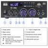 Bluetooth Amplifier 5.0 HiFi Stereo Amplifier Receiver 2.0 Channel 2X60W
