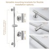Adjustable 30-Inch Shower Slide Bar with 5-Function Handheld Shower Head,