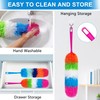2 Pack 22-Inch Rainbow Reusable Microfiber Dusters,Bendable and Washable Feather