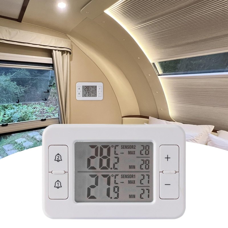 Temperature Measuring Tool for Refrigerator,Double Sensor Fridge Temperature Measuring -