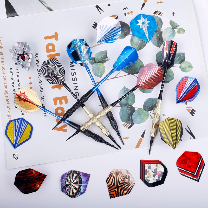 Deetenks 90PCS Dart Flights 30 Sets Durable Standard Reflect Dart