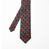 Ambesonne Men's Tie, Scale Mandala Design, 3.7", Orange Aqua