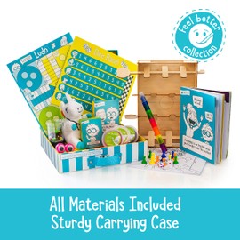 Open the Joy Feel Better Box: Get Well Soon Kids Gifts Basket, 50+ Fun Activities, Games, Toys, Conversation Cards, Origami, Clay Art, Magic Tricks, DIY - Great Gift for Kids After Surgery Ages 4+