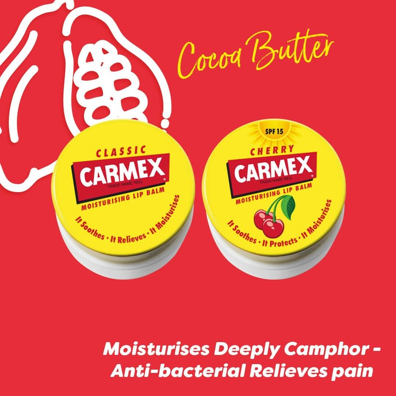 Carmex Pot Set – Classic & Cherry| Moisturising Lip Care