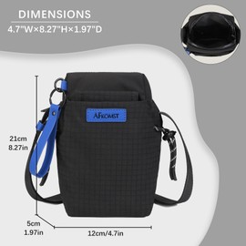 AFKOMST Crossbody Phone Bag for Women Small Nylon Crossbody Shoulder Bag with Detachable Adjustable Straps Multi Pockets Cellphone Purse for Daily Use