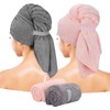 Eyeleaf Microfiber Hair Drying Towels, 100 x 60cm, 2 Pack,