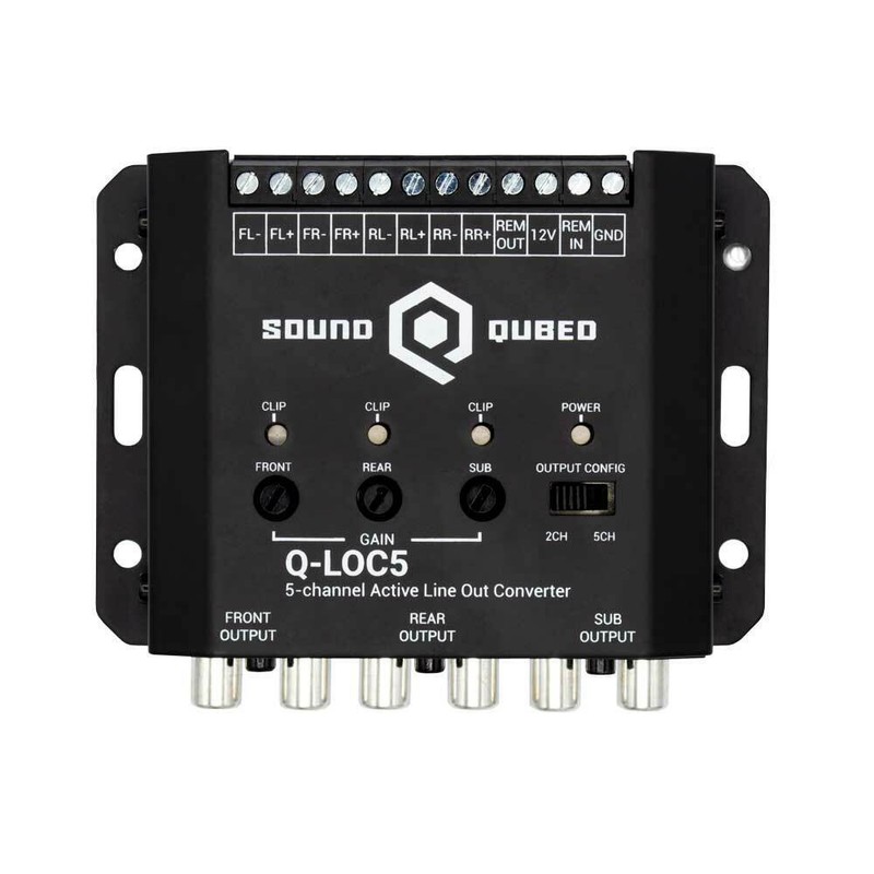 SoundQubed Q-LOC5 Active Line Out Converter 2-5 Channel w/LED Clipping