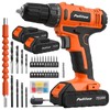 PULITUO 20V Cordless Drill/Driver, 2 Batteries Electric Screwdriver, 30Nm Power