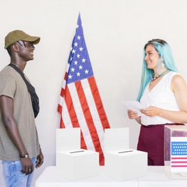 Ysglory 24 Pack Raffle Ticket Box White Suggestion Ballot Box with Slot Cardboard Charity Donation Boxes for Fundraising Collecting Business Card Voting Contest, 6.6 x 4.5 x 4.5 Inches