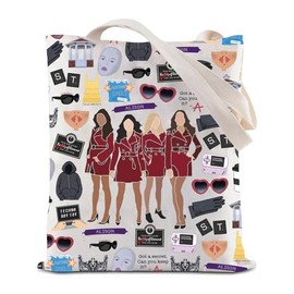 JYTAPP Scheming TV Show Canvas Tote Bag Spencer & Hannah & Aria & Emily Fan Shopping Bag Gift