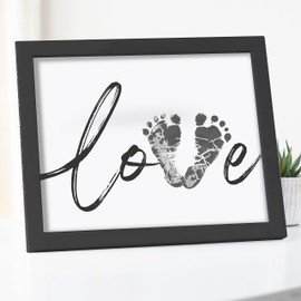 A4 baby footprint kit - Valentines Gift for New Parents, Baby Shower, New baby (Love)