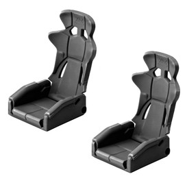 Chanmoo 1/10 RC Crawler Car Toy Seats Simulation Plastic Chair Accessories for 1:10 Scale RC Rock Crawler Buggy Truck Car Traxxas TRX4 Axial SCX10 90046 RC4WD D90 D110 TF2 Tamiya Gen8 2Pcs (Black A)