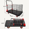DWVO 1000 LBS Platform Truck Cart with Cage, Trolley Cart
