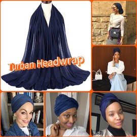Nonbongoy Head Wraps for Black Women Stretch Turban African Headwraps Scarf Soft Hijab Hair Wraps Jersey Head Scarf for Locs Braids