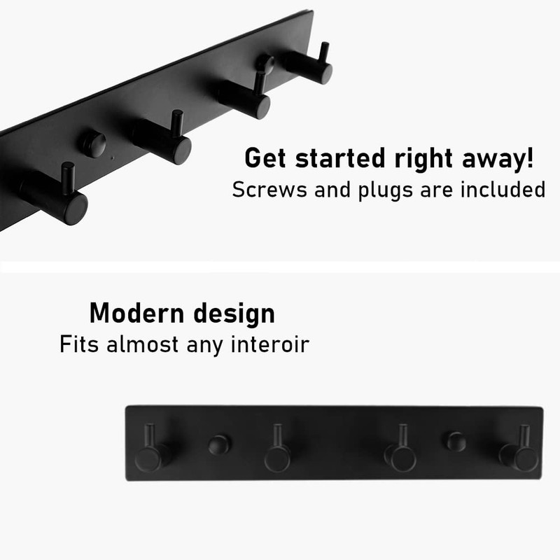 Brute Strength - Coat Stand - 4 Hooks - 25