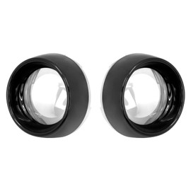 HCmotorku Motorrad-Blinker-Licht-Objektivabdeckung, Bullet-Blende, passend für Harley Touring Road King Street Glide Sportster Softail Dyna 2000–2025, 2 Stück, helles Schwarz und transparent