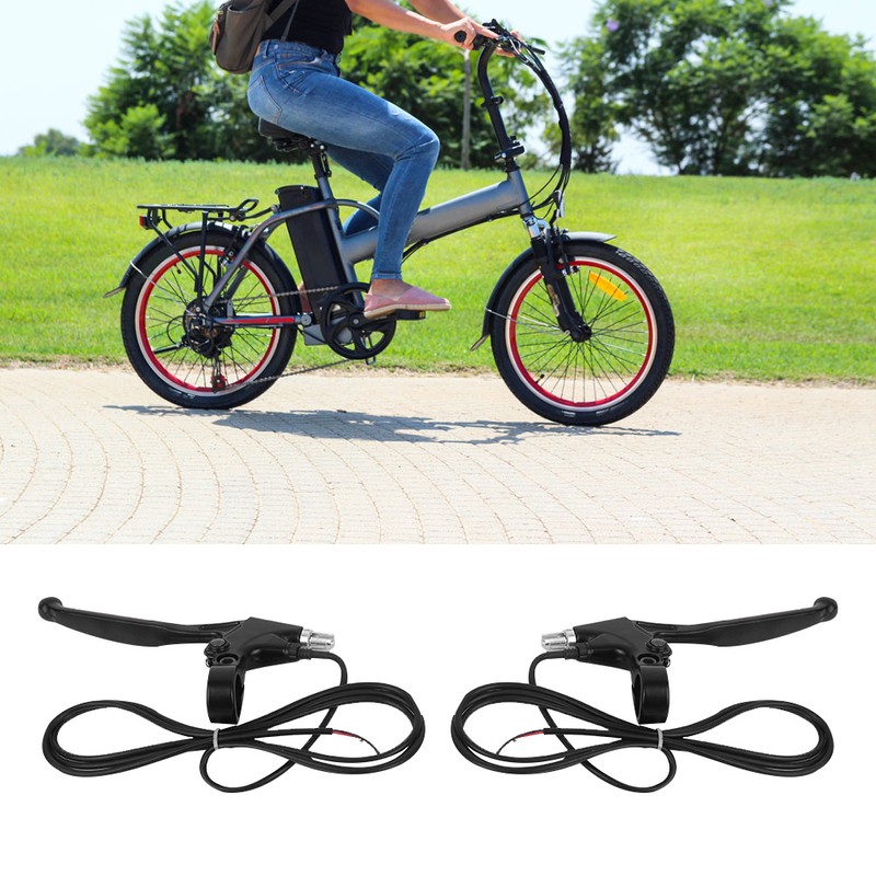 1Pair Electric Bicycle Ebike Metal Handle Brake Lever Replacement Accessory