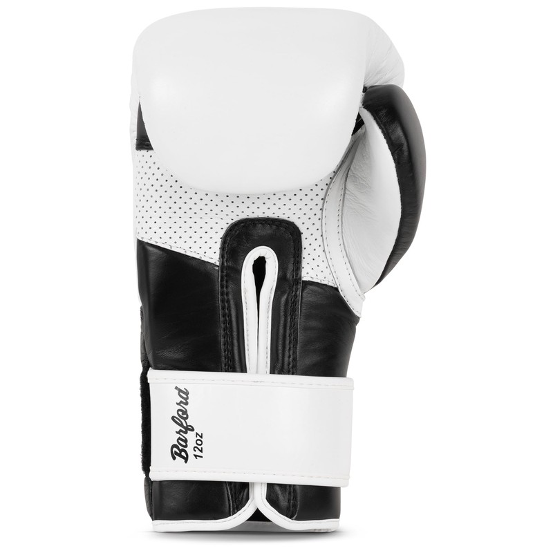 Lonsdale Barford Leather Boxing Gloves White/Black 10 oz
