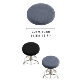 Set of 2 Stretch Chair Covers, Diameter 30-40 cm, Round Stool Cover, Cover for Bar Stools, Round, Protective Covers for Stools, Dustproof Stool Seat Cover, Elastic Stool, Round Cover