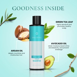 Cali Style Ritual Care Vegan Shampoo | 5-in-1 Benefits - Nourishing, Moisturizing, Hydrating, Cleansing, and Volumizing | With Green Tea, Argan Oil & Keratin | Sulfate & Paraben-Free (16.9 Fl. Oz)