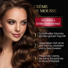 L'Oréal Paris Elnett Schaumfestiger für Volumen und extra starken Halt, Hitzeschutz & Styling, Crème de Mousse, 1 x 200 ml (Packung mit 5)