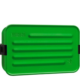 SIGG Metal Boxes Plus made of aluminum, L, 22.5 x 14.5 x 6 cm, 299g, green