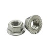 50 x Flange Nuts with Locking Toothing M4 - Serrated