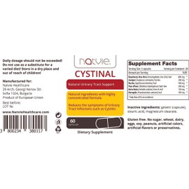 CYSTINAL - Natural Urinary Tract Support - Highly Concentrated Formula - Reduces Symptoms of Urinary Tract Infections such as Cystitis (Cystitis)