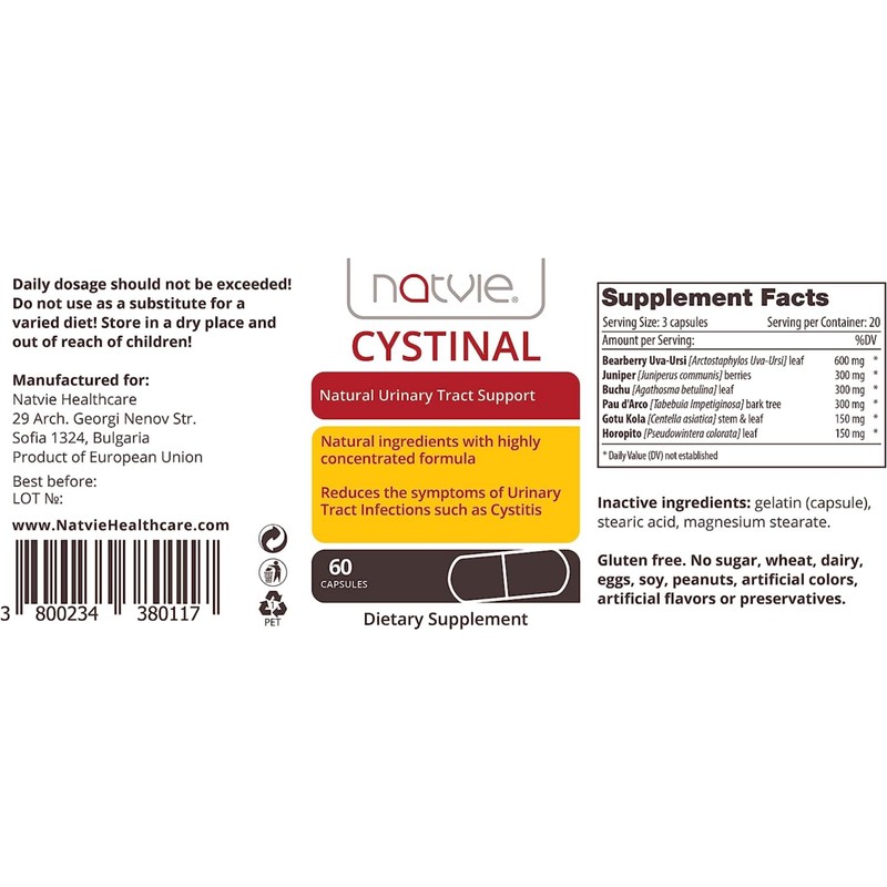 CYSTINAL - Natural Urinary Tract Support - Highly Concentrated Formula