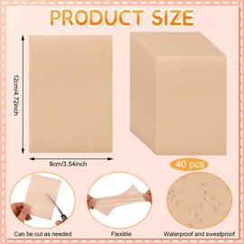 40 Pcs Tattoo Cover Up Patch Waterproof Sweatproof Sticker Patch, Cuttable Tattoo Cover Up Waterproof, Ultra Thin Patch for Tattoos Scar and Birthmarks for Light Skin Tone 3.5 x 5 Inches