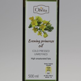 Evening Primrose Oil - Cold Pressed - Unrefined - OlVita, 500