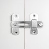 INIRET 4 Packs Barn Door Latches，3.93” x 2.75” Brushed Nickel